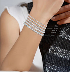 Klassisches lineares Tennisarmband mit Diamanten