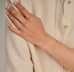 Blush Tennisarmband 14k Weissgold mit Labordiamanten 2.60ct