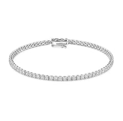 Blush Tennisarmband 14k Weissgold mit Labordiamanten 2.60ct